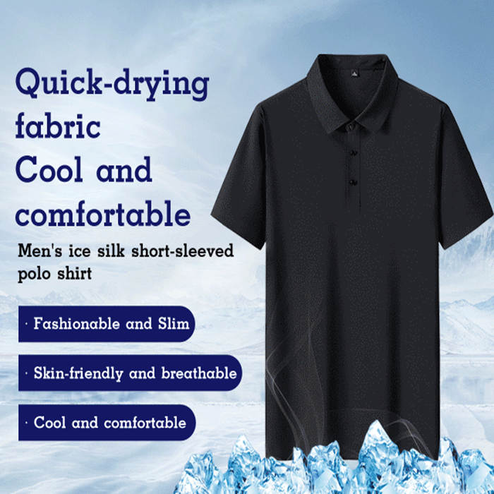 Ice Silk Short-sleeved Men\'s Shirt