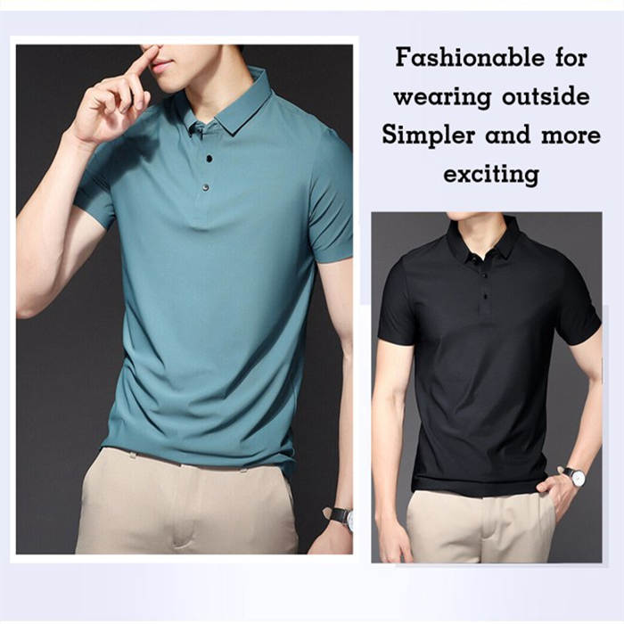 Ice Silk Short-sleeved Men\'s Shirt