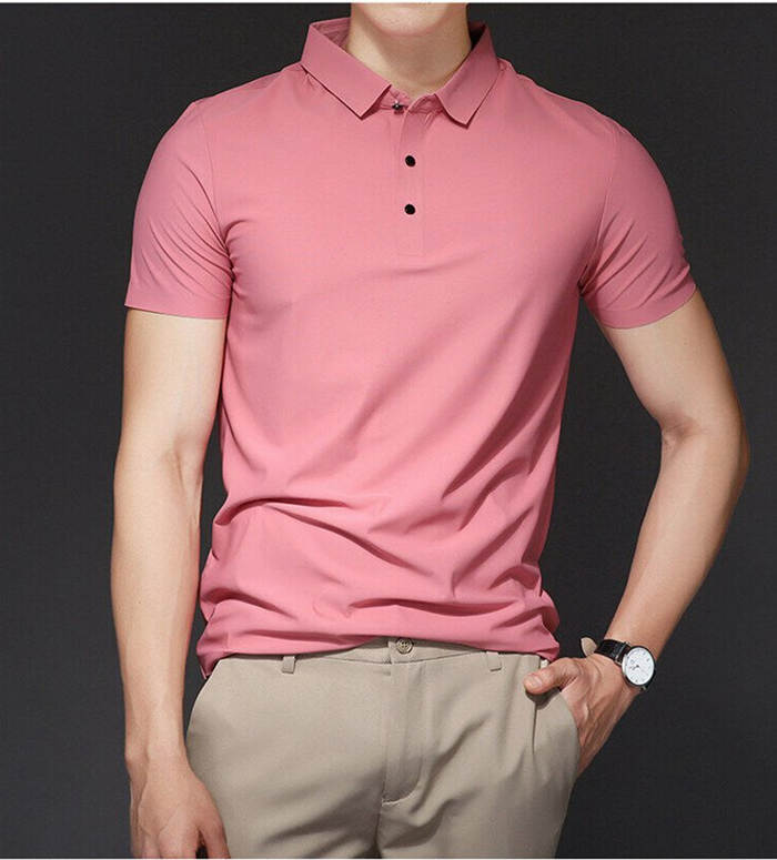 Ice Silk Short-sleeved Men\'s Shirt