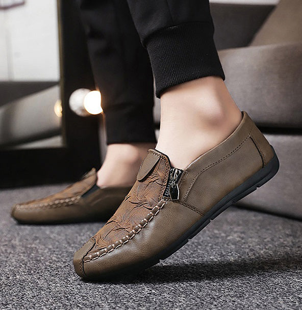 Men's Fashion Soft Printed Leather Shoes