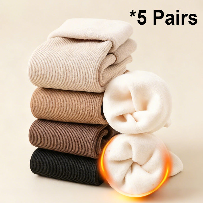 Women's Thickened Warm Solid Color Mid-Calf Socks(50% OFF)