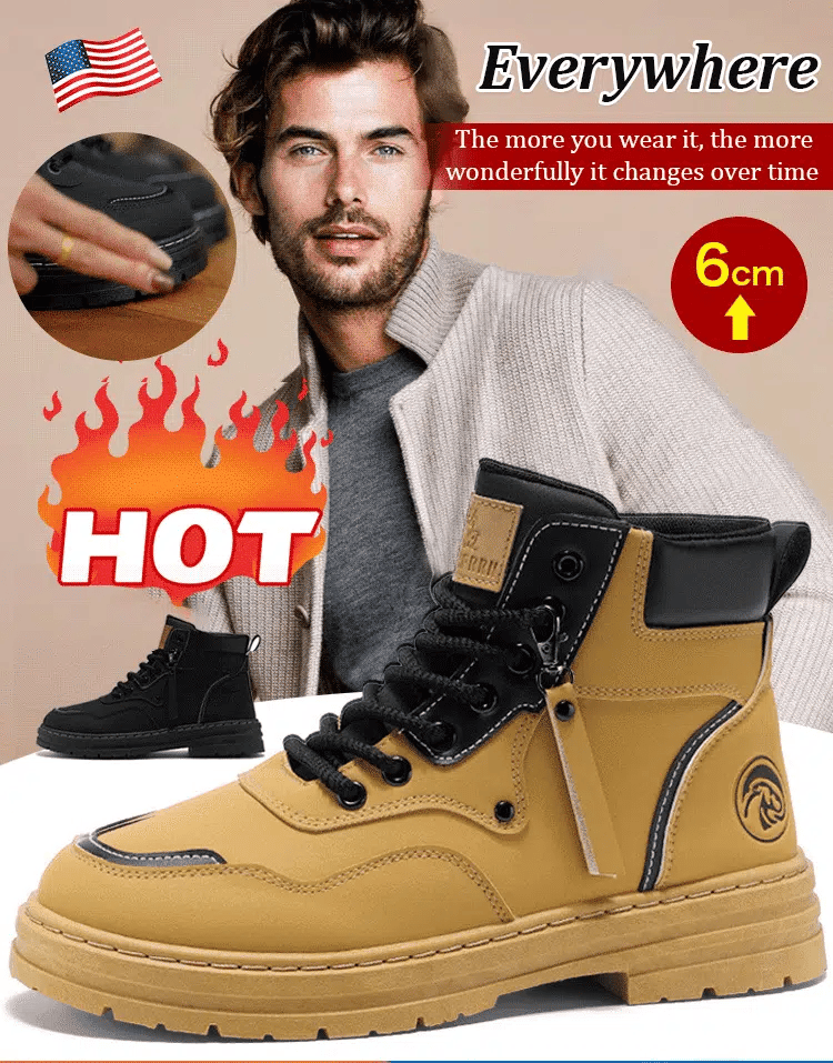🔥Vente chaude🔥Bottes montantes à lacets en peluche pour homme (50 % de réduction)