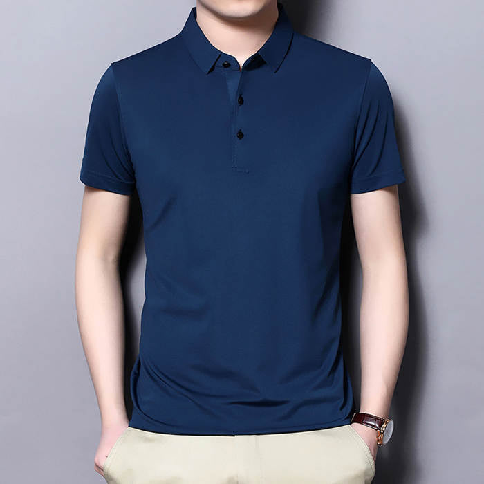 Ice Silk Short-sleeved Men\'s Shirt