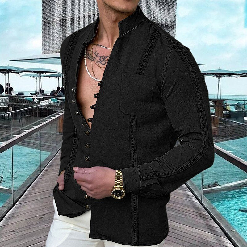 Men's Linen Button Up Summer Beach Shirt(50% OFF)