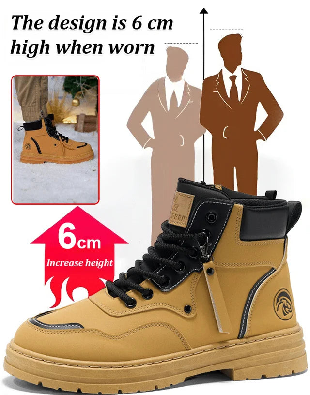 🔥Vente chaude🔥Bottes montantes à lacets en peluche pour homme (50 % de réduction)
