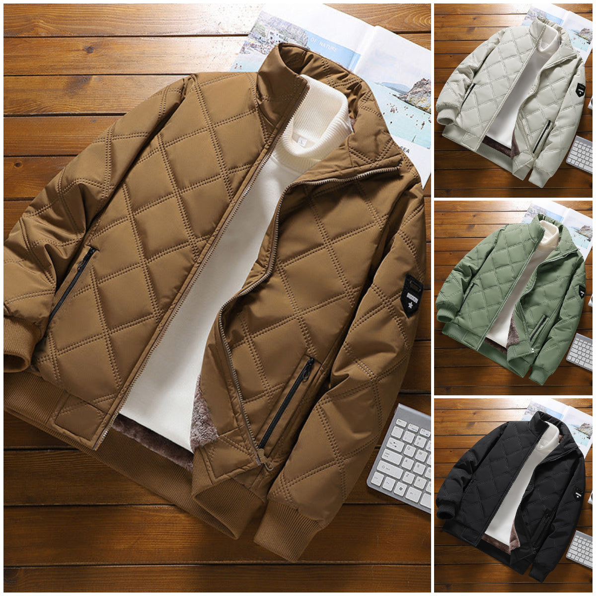 Veste matelassée pour hommes avec doublure moelleuse