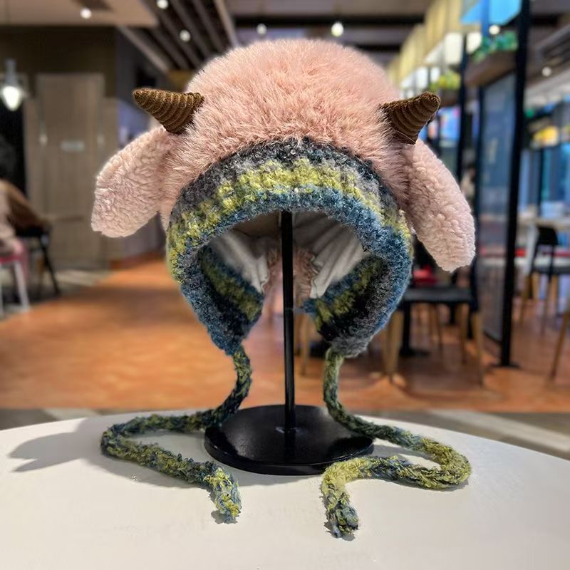 🎄Christmas Gift🦌 Creative Antler Hat & Bag 2-in-1 – Practical and Adorable