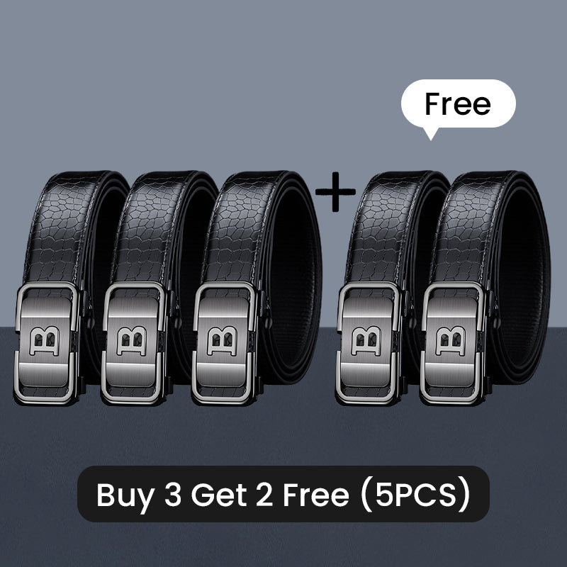 🔥Vente chaude🔥Ceinture à boucle automatique motif crocodile pour homme (50 % de réduction)