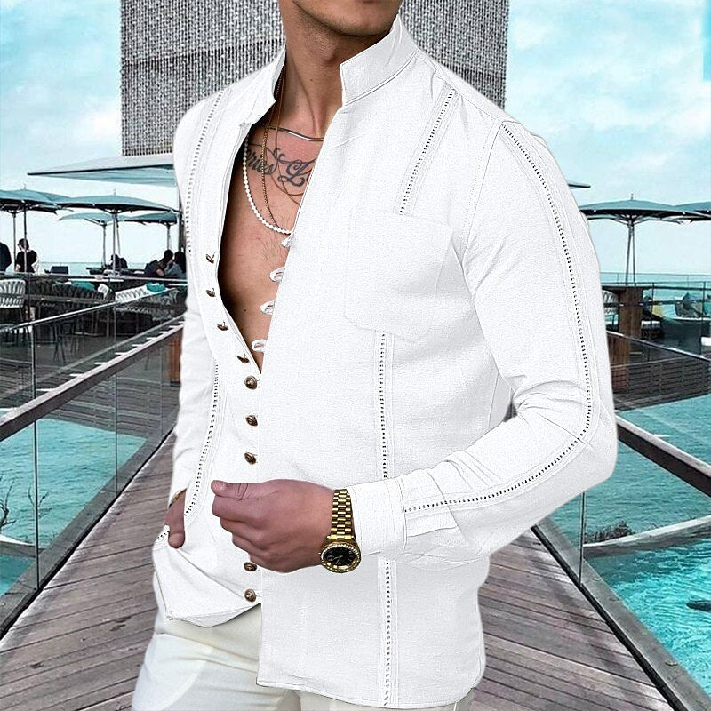 Men's Linen Button Up Summer Beach Shirt(50% OFF)