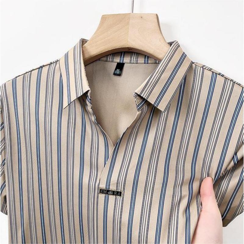 Men's Summer Striped Short Sleeve Shirt(50% OFF)