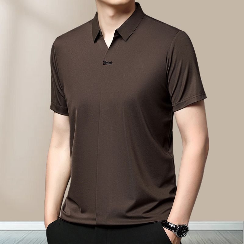 Men’s Casual Lapel Breathable Wrinkle-free T-shirt(50% OFF)
