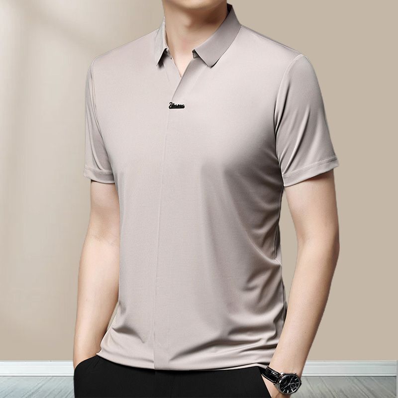 Men’s Casual Lapel Breathable Wrinkle-free T-shirt(50% OFF)