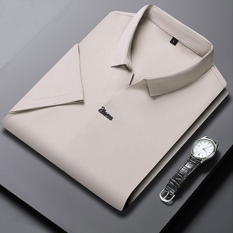 Men’s Casual Lapel Breathable Wrinkle-free T-shirt(50% OFF)