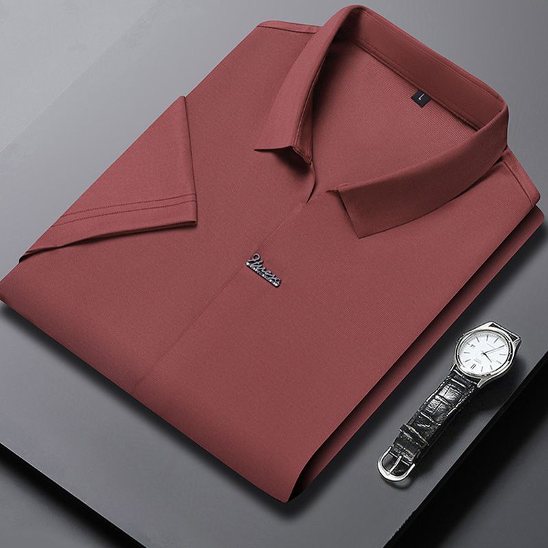 Men’s Casual Lapel Breathable Wrinkle-free T-shirt(50% OFF)