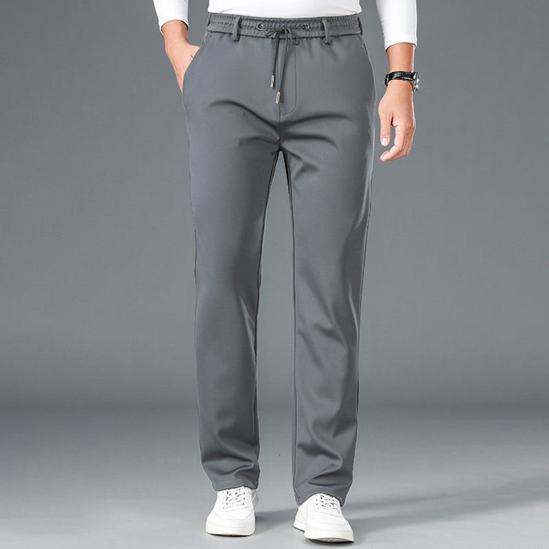 Men's Non-iron Mercerised Stretch Cotton Breathable Casual Sweatpants