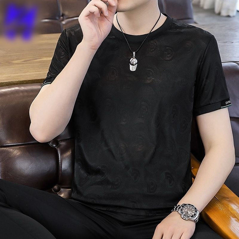 Men's Ice Silk Short Sleeve T-Shirt