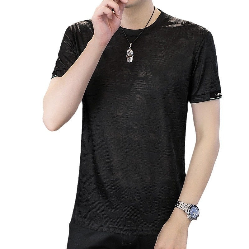 Men's Ice Silk Short Sleeve T-Shirt