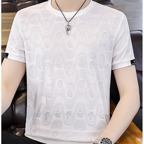 Men's Ice Silk Short Sleeve T-Shirt