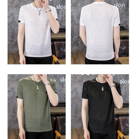 Men's Ice Silk Short Sleeve T-Shirt