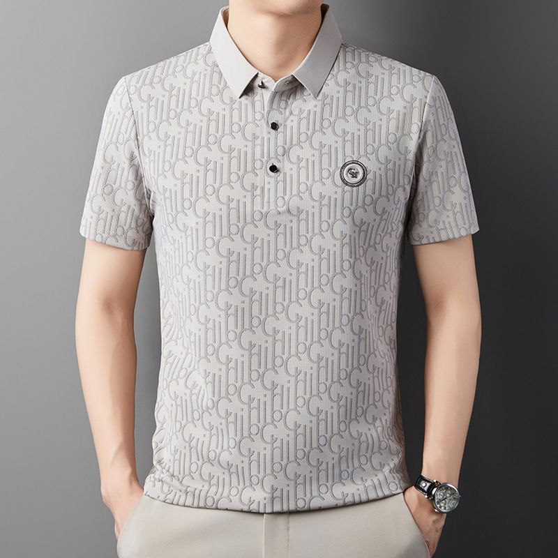 Men's Breathable Ice Silk Cooling Lapel T-shirt(50% OFF)
