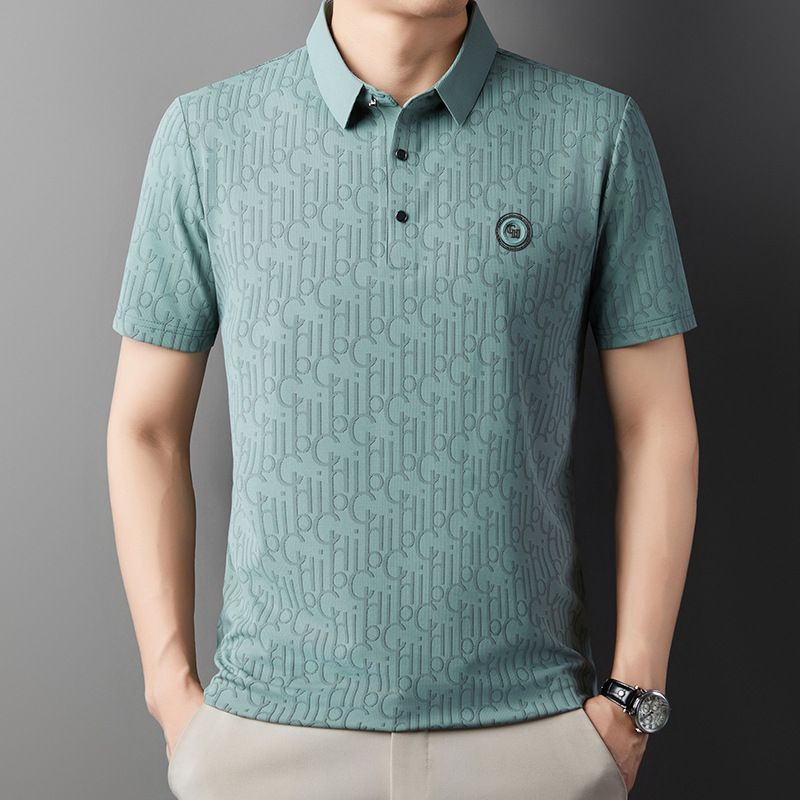Men's Breathable Ice Silk Cooling Lapel T-shirt(50% OFF)