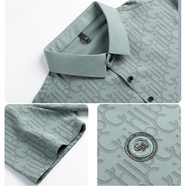 Men's Breathable Ice Silk Cooling Lapel T-shirt(50% OFF)