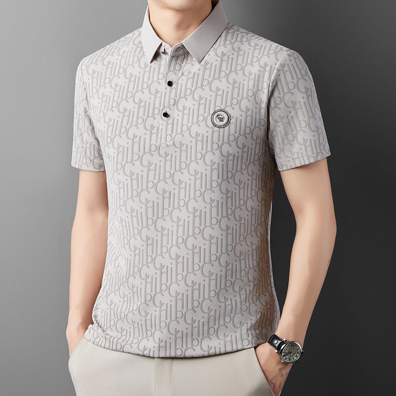 Men's Breathable Ice Silk Cooling Lapel T-shirt(50% OFF)
