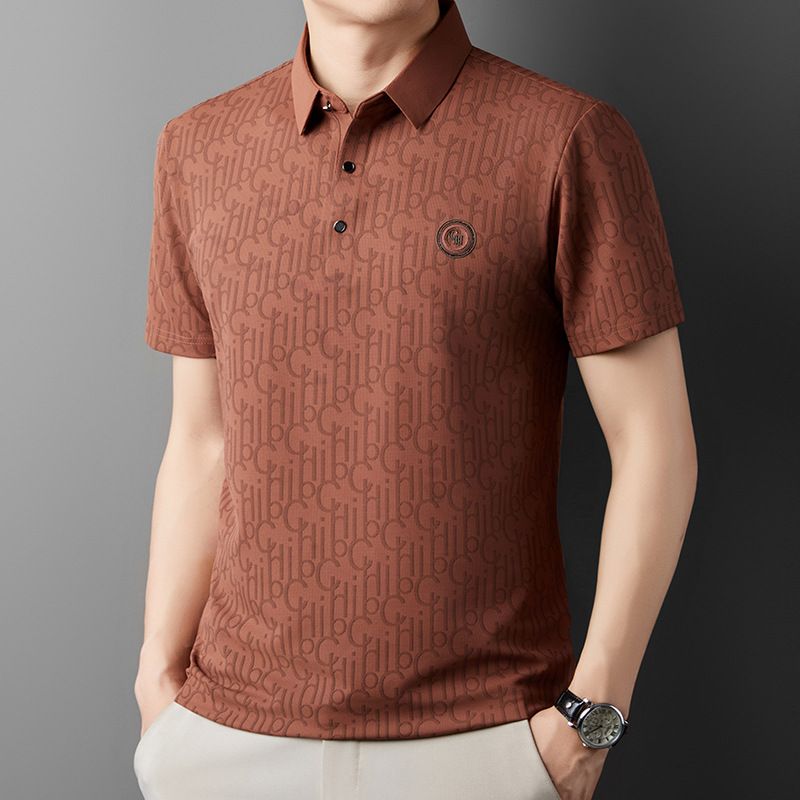Men's Breathable Ice Silk Cooling Lapel T-shirt(50% OFF)