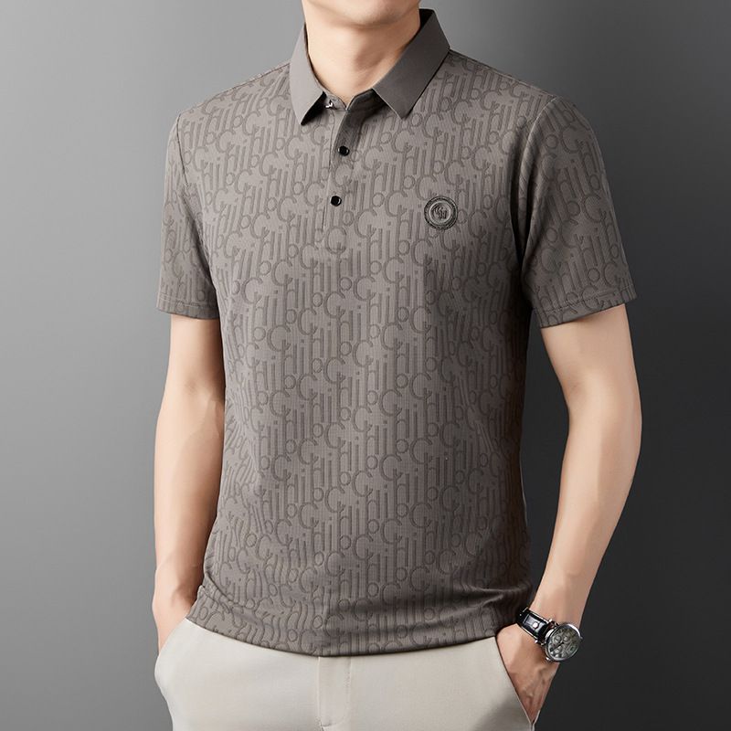 Men's Breathable Ice Silk Cooling Lapel T-shirt(50% OFF)