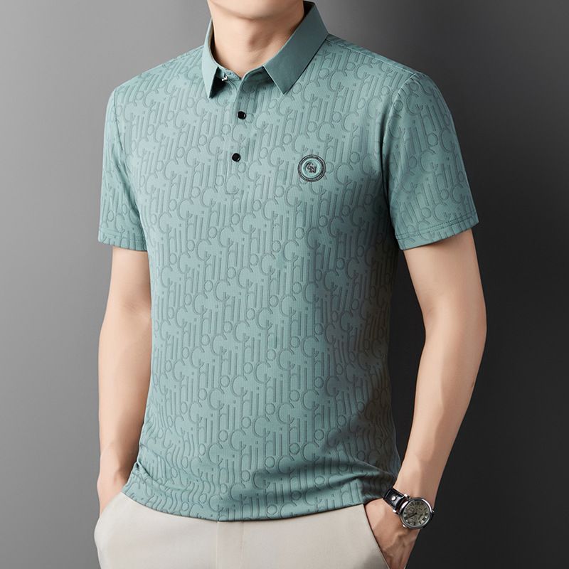Men's Breathable Ice Silk Cooling Lapel T-shirt(50% OFF)