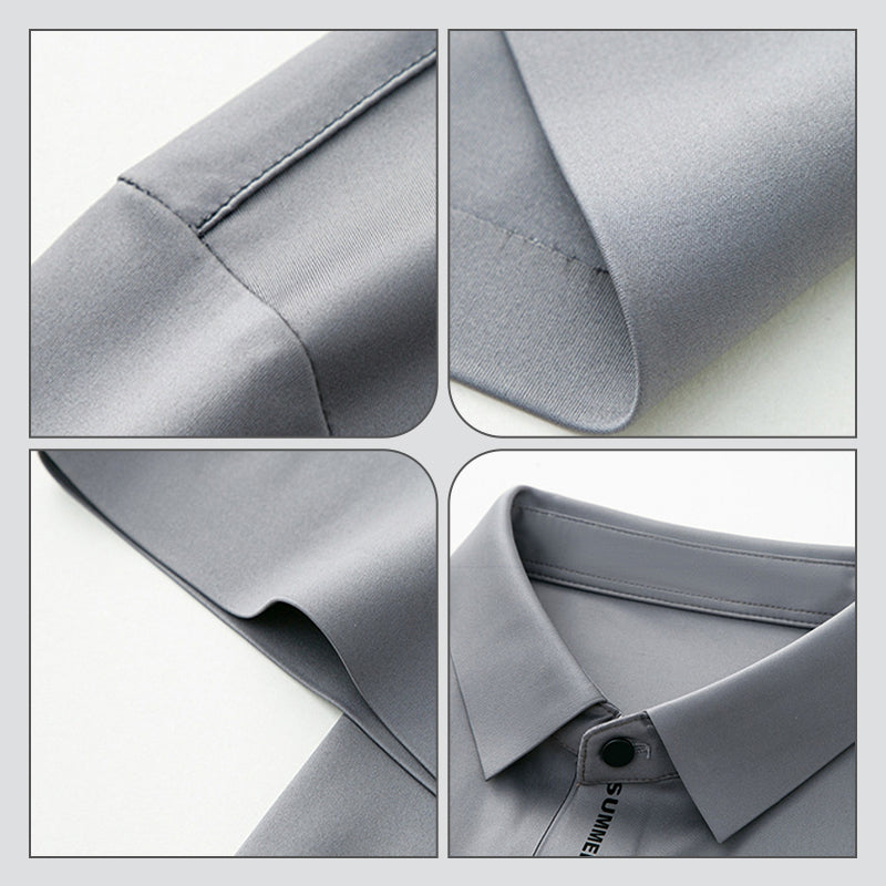 Summer Short Sleeve Business Lapel Shirt For Men(50% OFF)