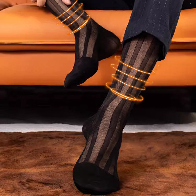 Breathable Striped Men's Mid-calf Socks Set(50% OFF)