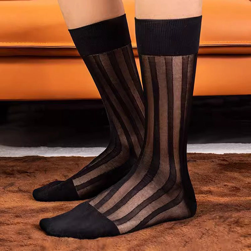 Breathable Striped Men's Mid-calf Socks Set(50% OFF)