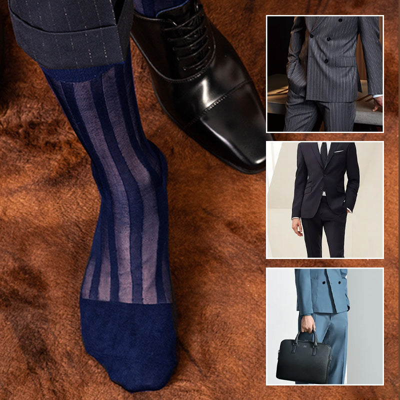 Breathable Striped Men's Mid-calf Socks Set(50% OFF)