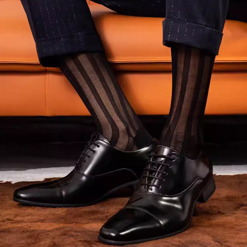 Breathable Striped Men's Mid-calf Socks Set(50% OFF)