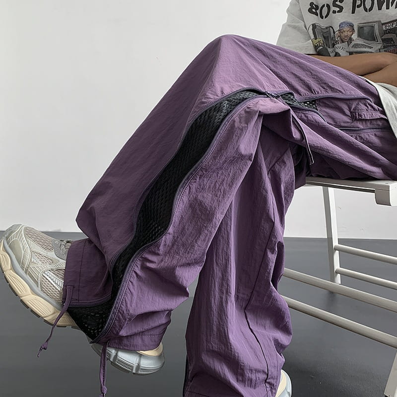 Stylish Lightweight Loose Side Zipper Mesh Trousers(50% OFF)