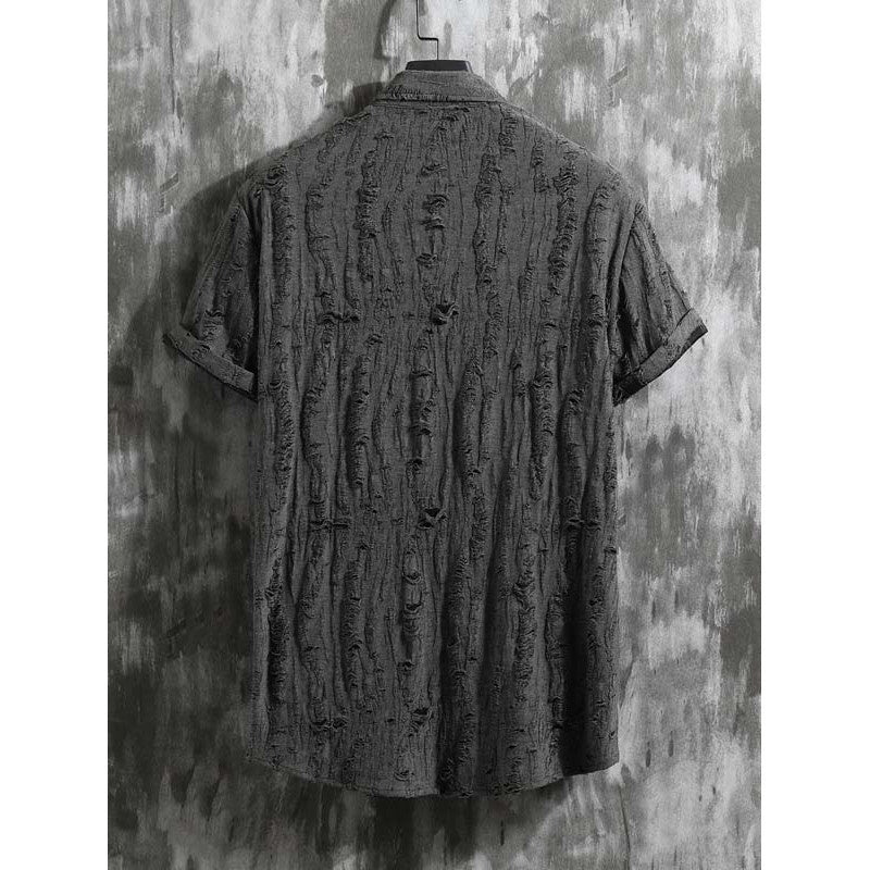 Men's Hollow Out Short Sleeve Shirt(50% OFF)