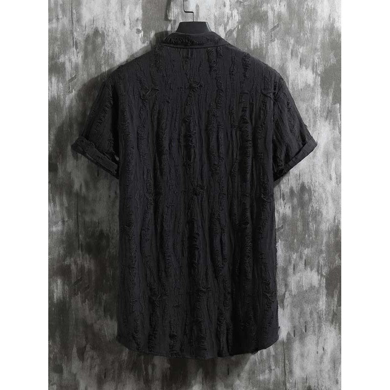 Men's Hollow Out Short Sleeve Shirt(50% OFF)