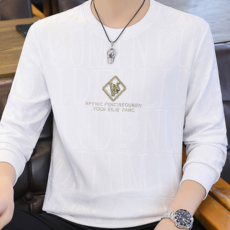 Sweat-shirt à canne d'équipage masculin - doux et très extensible