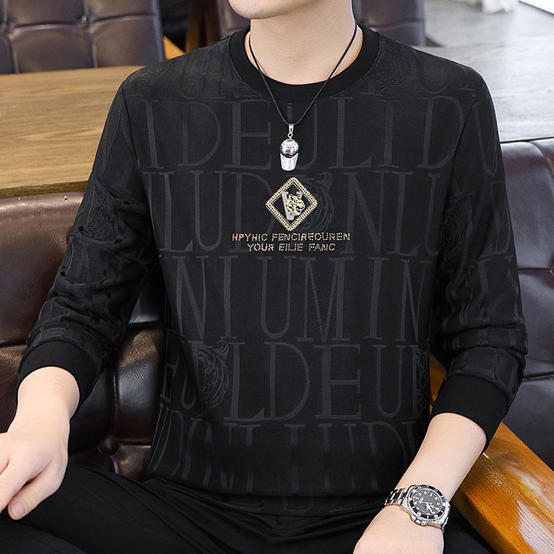 Sweat-shirt à canne d'équipage masculin - doux et très extensible