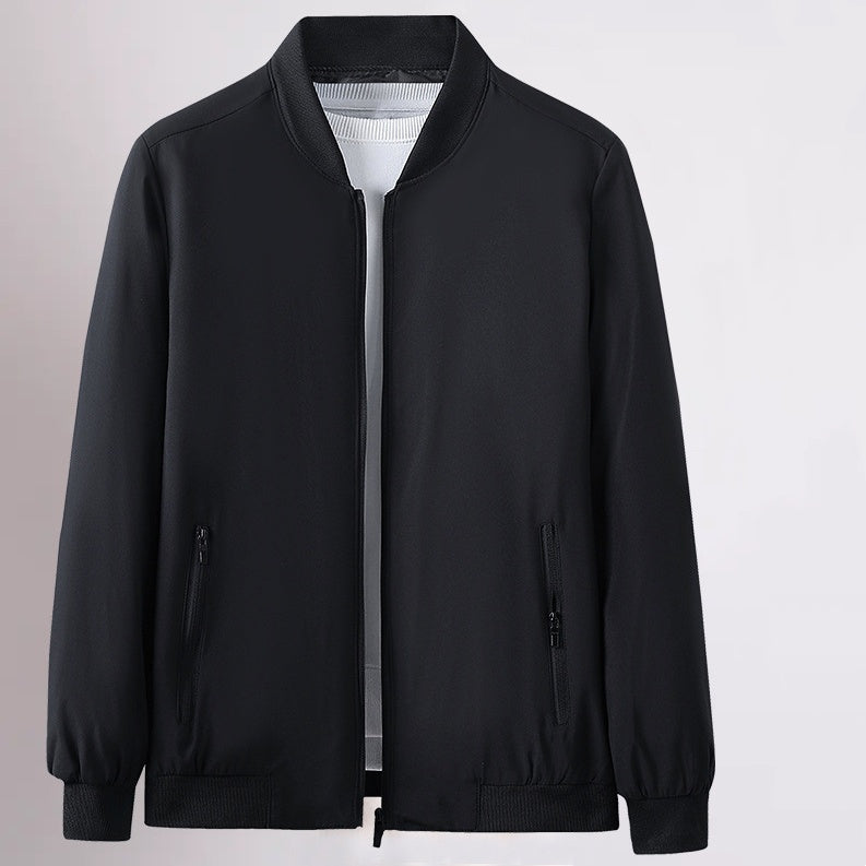 Veste à zip léger décontractée pour hommes avec poches