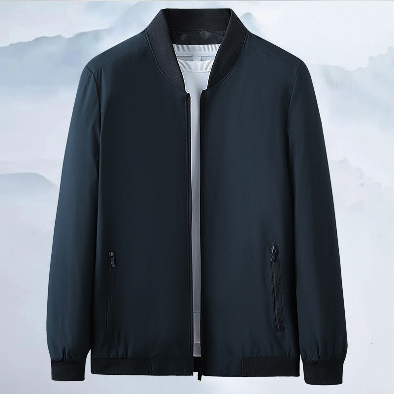 Veste à zip léger décontractée pour hommes avec poches