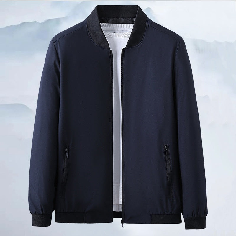 Veste à zip léger décontractée pour hommes avec poches