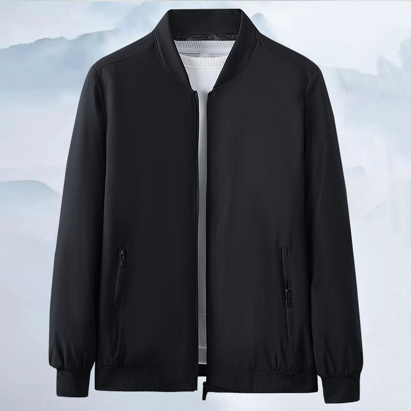 Veste à zip léger décontractée pour hommes avec poches