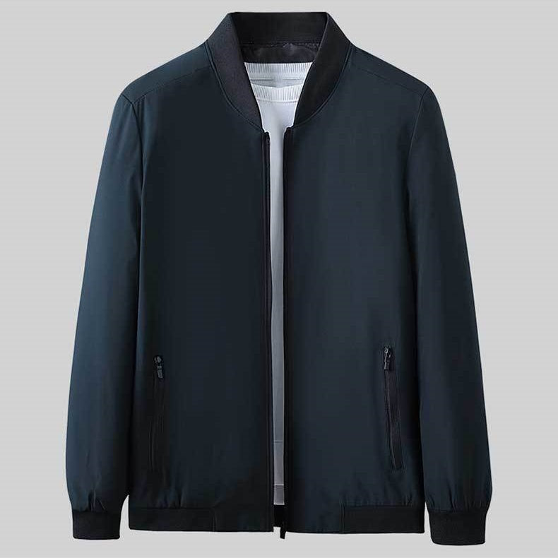 Veste à zip léger décontractée pour hommes avec poches