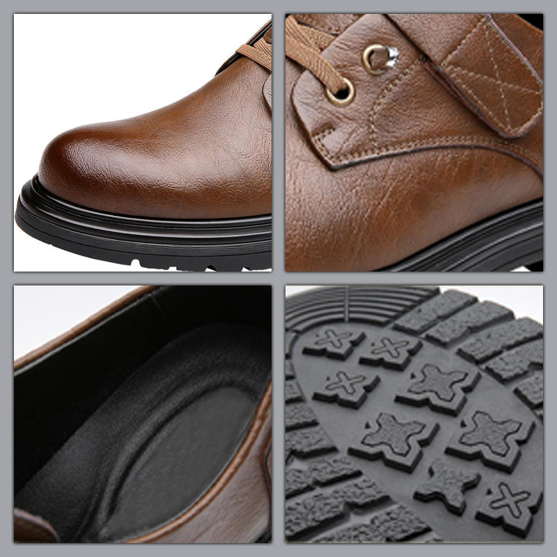 Men's Breathable Retro PU Leather Soft Sole Shoes(50% OFF)