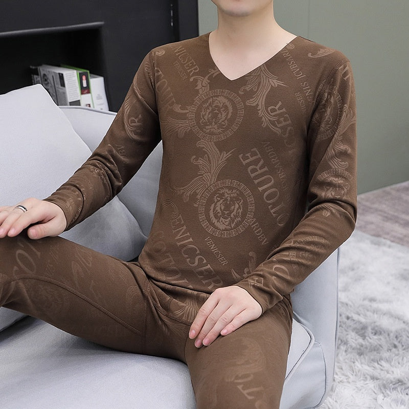 Men's V-Neck Breathable Thermal Underwear Set(50% OFF)