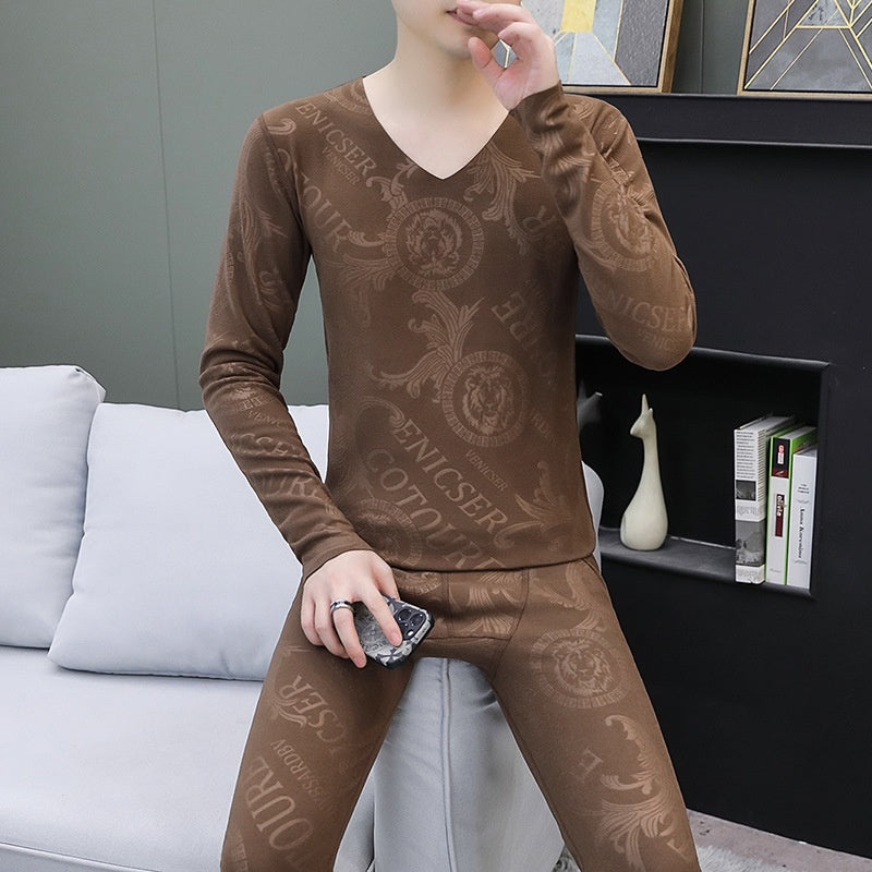 Men's V-Neck Breathable Thermal Underwear Set(50% OFF)