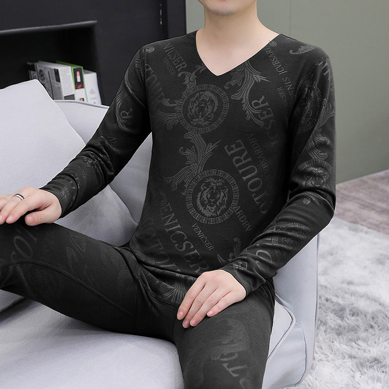 Men's V-Neck Breathable Thermal Underwear Set(50% OFF)