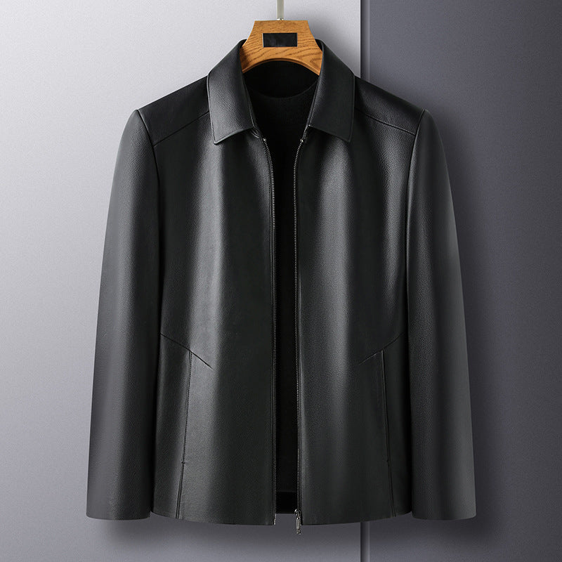 🔥Hot Sale🔥Men's Casual Business Lapel PU Leather Jacket(50% OFF)